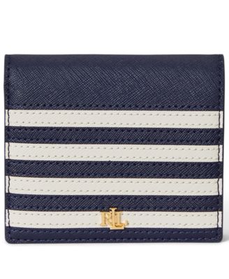 Crosshatch Leather Compact Wallet