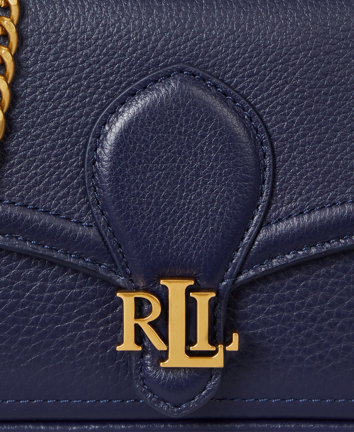 Lauren Ralph Lauren Bradley Small Pebbled Leather Crossbody Wallet