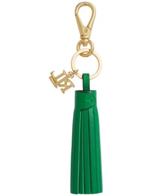 Logo & Leather Tassel Bag Charm