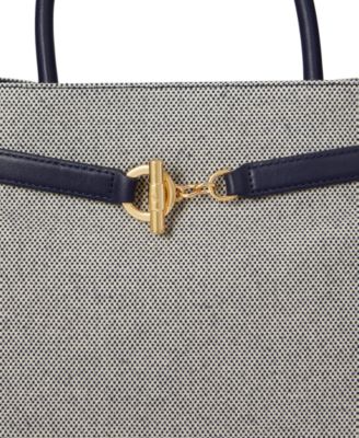 Cross-Dyed Canvas Large Blaike Satchel Bag