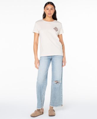 Women's Nouveau Hibiscus Boyfriend Crewneck Short-Sleeve T-Shirt