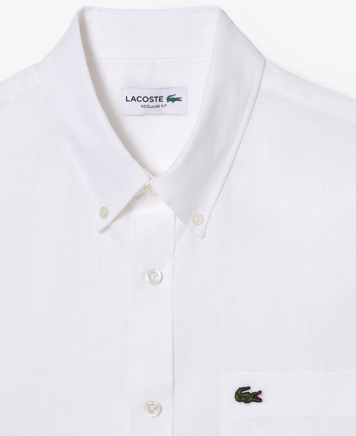 Lacoste Men's Regular-Fit Logo Linen Shirt