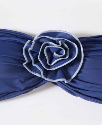 Women's Rosette Bandeau One-Piece Swimsuit