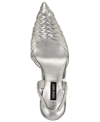 Women's Pemma Woven Slingback Stiletto Pumps