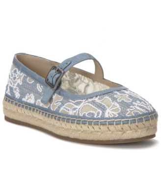 Lucky Brand - Women's Orlyna Burnout Lace Espadrille Mary Jane Flats