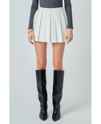 Women's Pleated Mini Skort