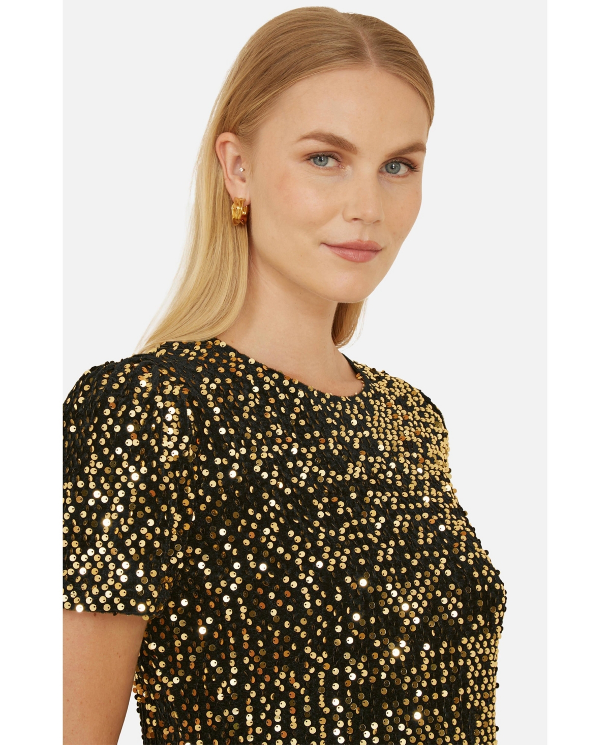 Yumi Women's Sequin Tunic Mini Dress