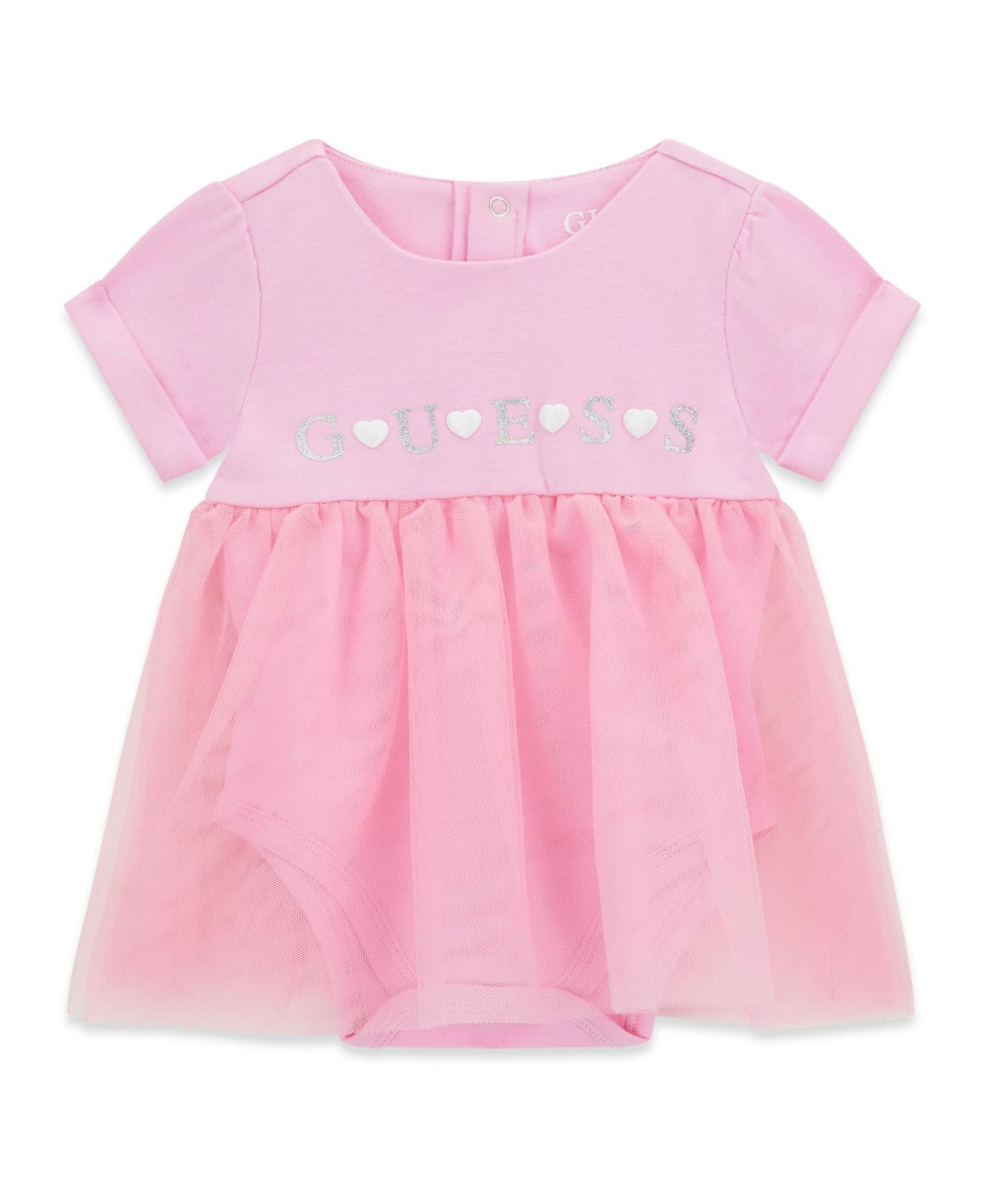 Платье GUESS Short-Sleeve Dress для девочек-малышей, цвет: Розовый — фото 1