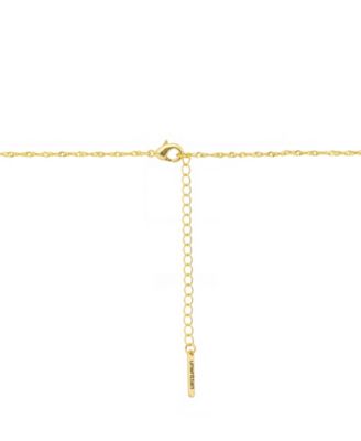 Cubic Zirconia Gold Plated Saint Pendant Necklace