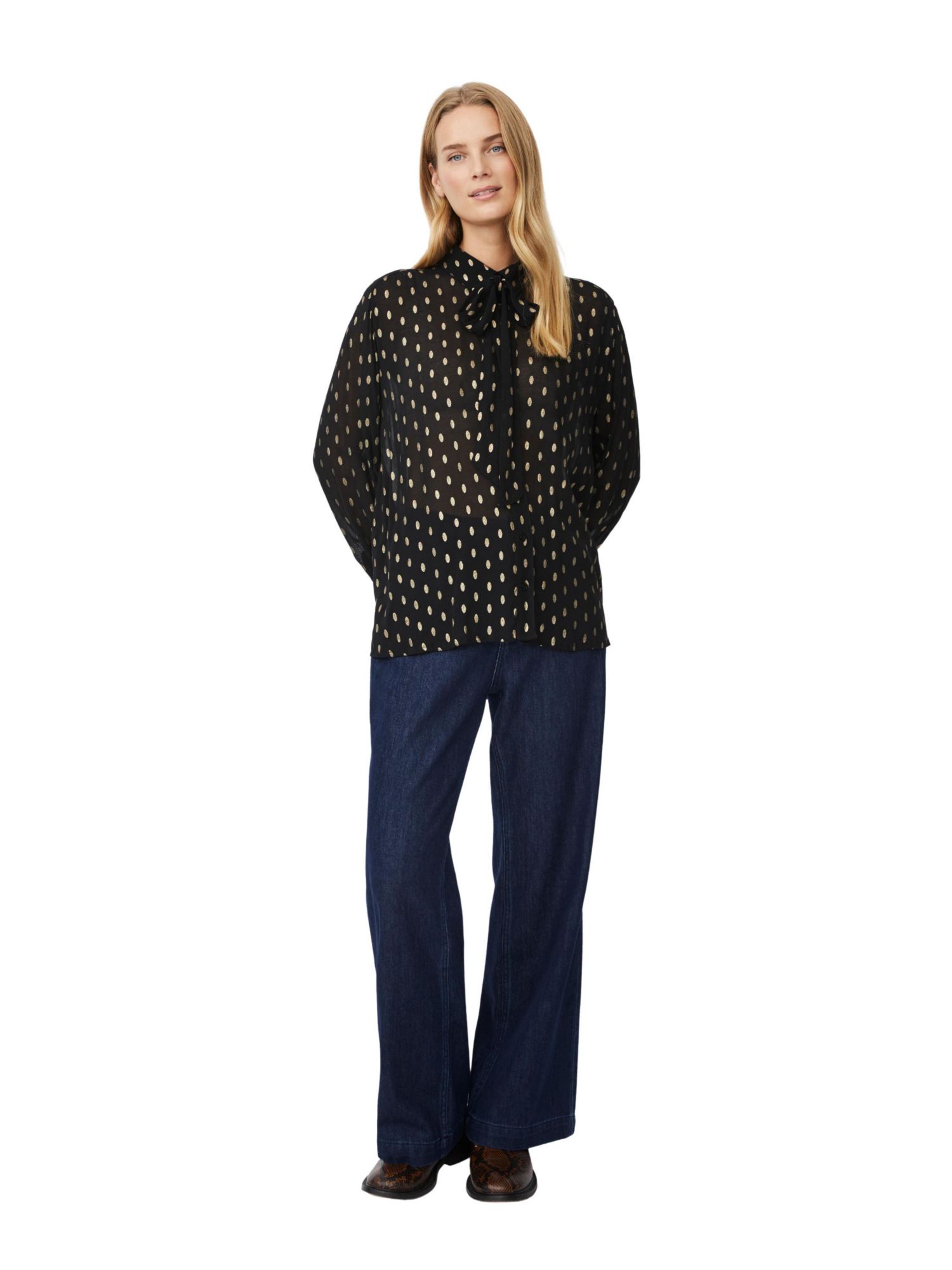 Women's MaInoria Neck Tie Shirt