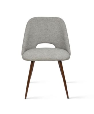 Modern 5-Piece Glass Top Dining Set for Small Spaces, 39.4'' Round Table with Fabric Chairs for Kitchen or Apartment-Maison Boucle