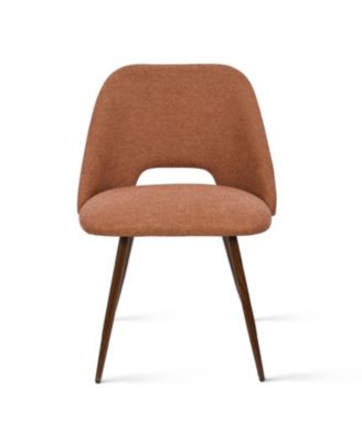 Modern 5-Piece Glass Top Dining Set for Small Spaces, 39.4'' Round Table with Fabric Chairs for Kitchen or Apartment-Maison Boucle