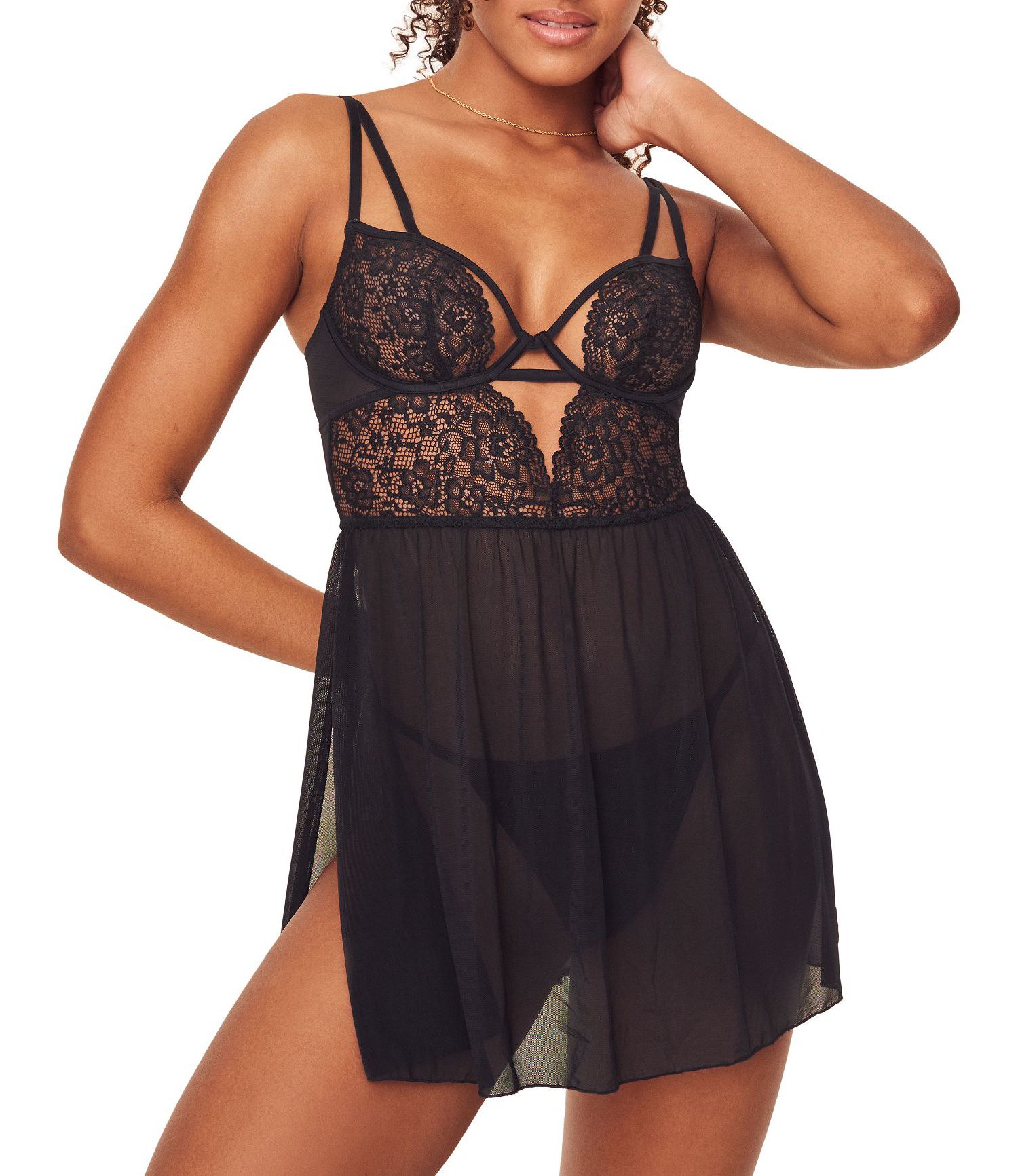 Women's Rae Unlined Babydoll & G-String Set Lingerie