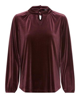 Women's Velvet Peekaboo Top