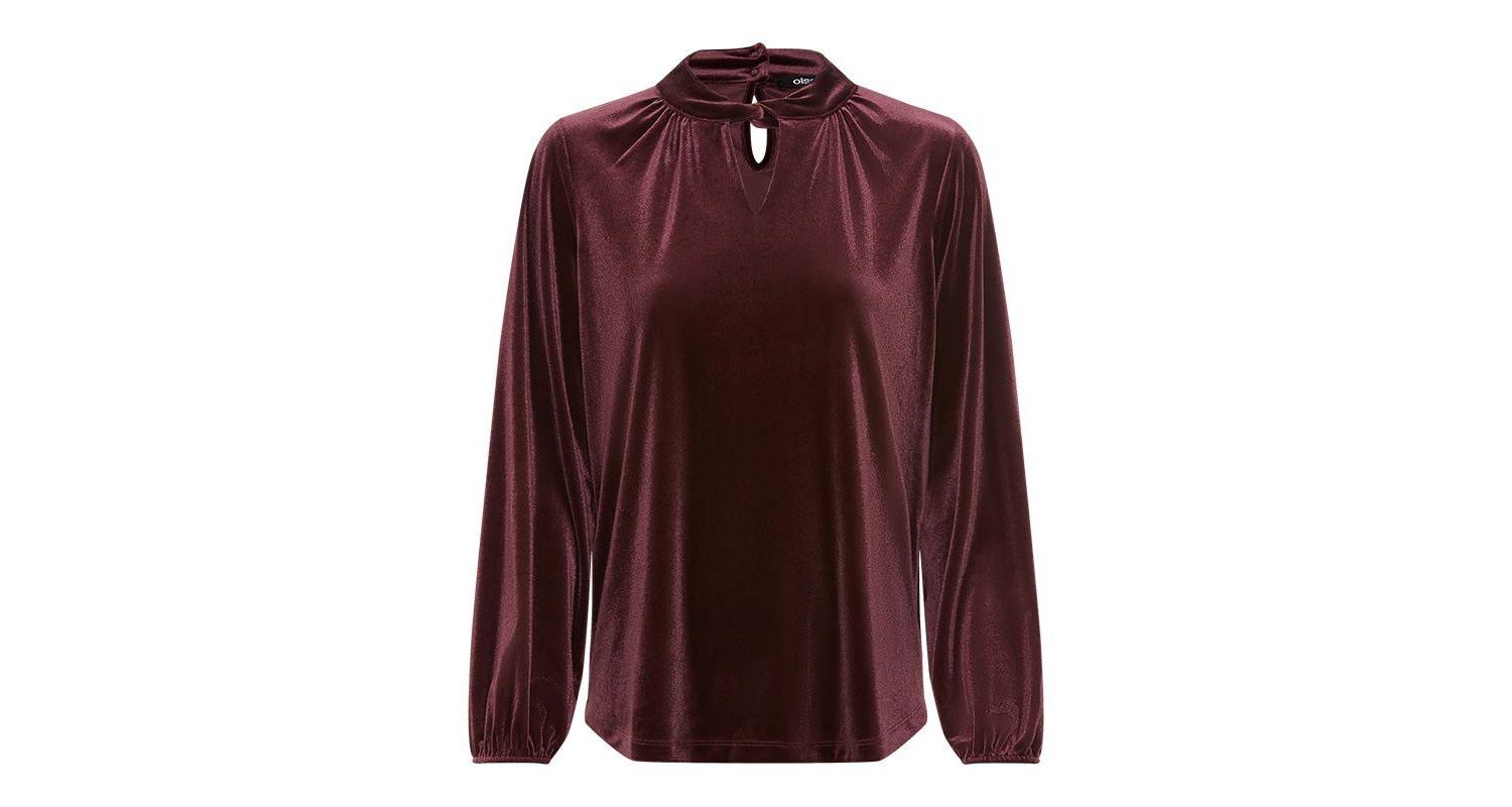 Women's Velvet Peekaboo Top