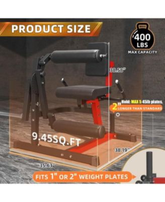 Leg Extension and Curl Lower Body Workout Machine, Heavy Duty Adjustable Leg Rotary Extension Plate Loaded Fitness Equipment