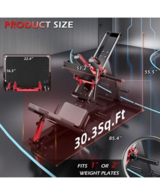 Hack Squat Leg Press Machine, 2 in 1 Adjustable Leg Exercise Workout Machine