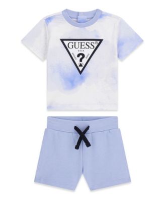 Baby Boys' All-Over Printed Short-Sleeve T-Shirt and Shorts, 2-Piece Set