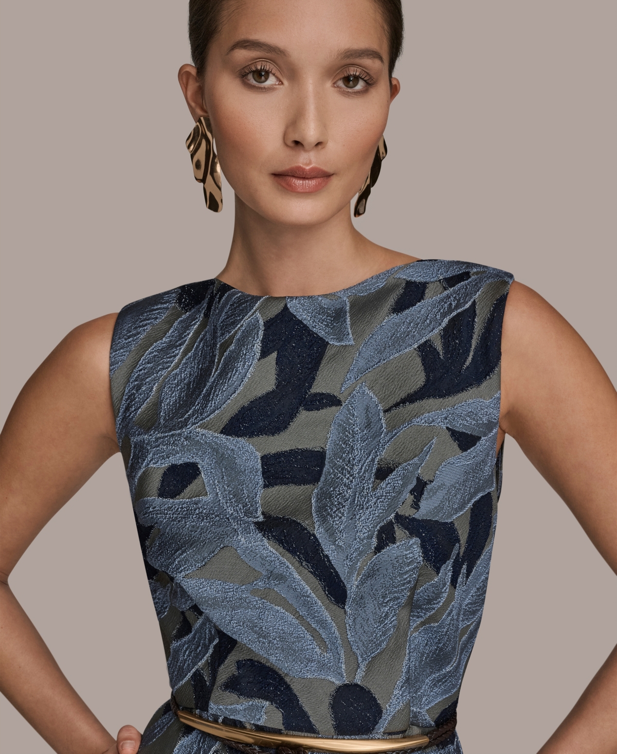 Donna Karan New York Women's Crewneck Sleeveless Dress