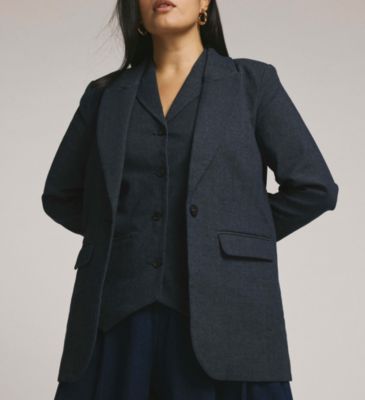 Women's Denim Look Blazer