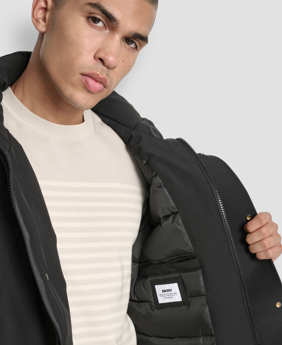 Dkny Men's Urban Hooded Parka Jacket