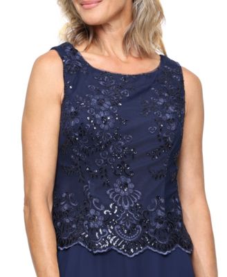 Women's Boat Neck Embroidered Dress