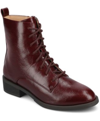 Women's Vienna Lace Up Stacked Heel Booties