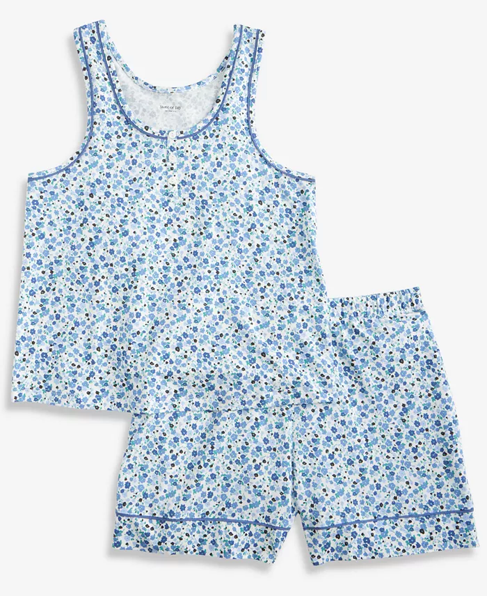 Women's Henley Tank & Shorts Pajama Set - thumbnail 5