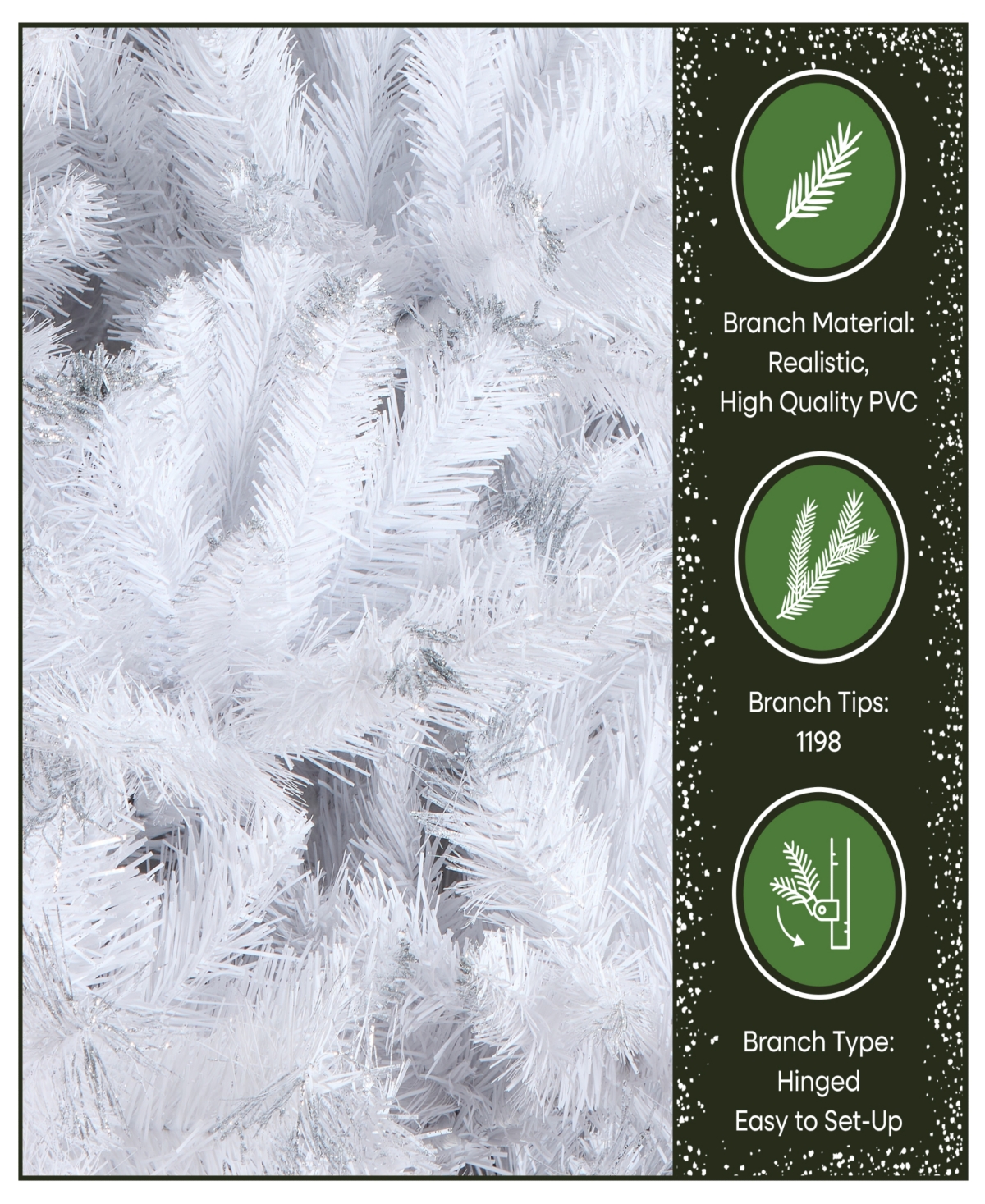 National Tree Company 7.5' Winchester White Pine Tree with Silver Glitter