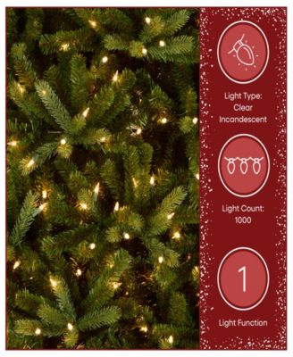 7.5' "Feel Real" Jersey Fraser Medium Fir Hinged Tree with 1000 Clear Lights