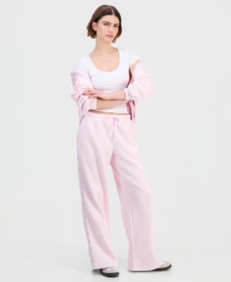 Juniors' Zippered Hoodie & Drawstring Sweatpants