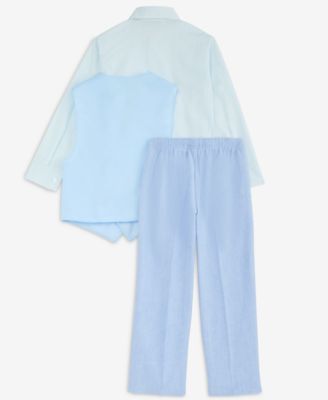 Boys' 2-7 Check Shirt, Vest, Printed Necktie, Pocket Square & Pants, 5-Piece Set