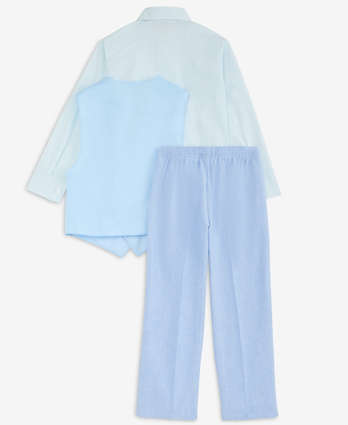 Nautica Boys' 2-7 Check Shirt, Vest, Printed Necktie, Pocket Square & Pants, 5-Piece Set