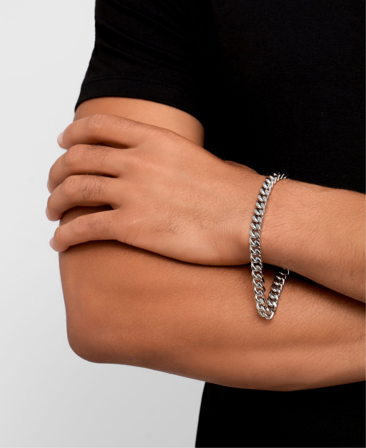 Adornia Tarnish Resistant Men's Two Chain Bracelet Set