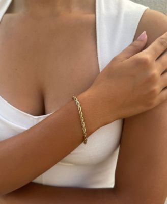 Tarnish Resistant Gold Rope Chain Bracelet