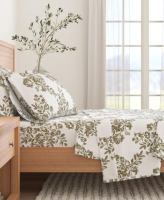 Ultra-Soft Turkish Cotton Flannel Winter Floral Print Sheet Set