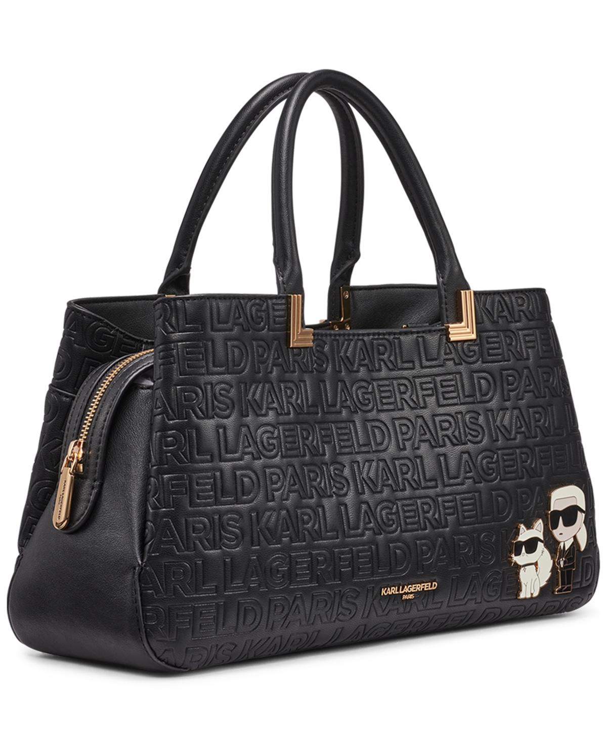 Karl Lagerfeld Meribal Large Satchel Bag In Black