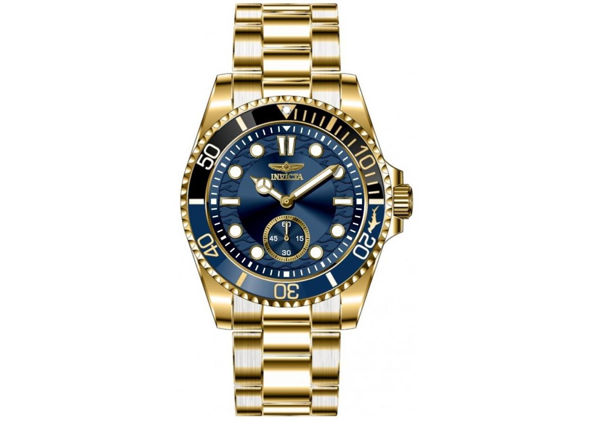 Invicta Men's 49435 Pro Diver Quartz VD78 Blue Dial Watch