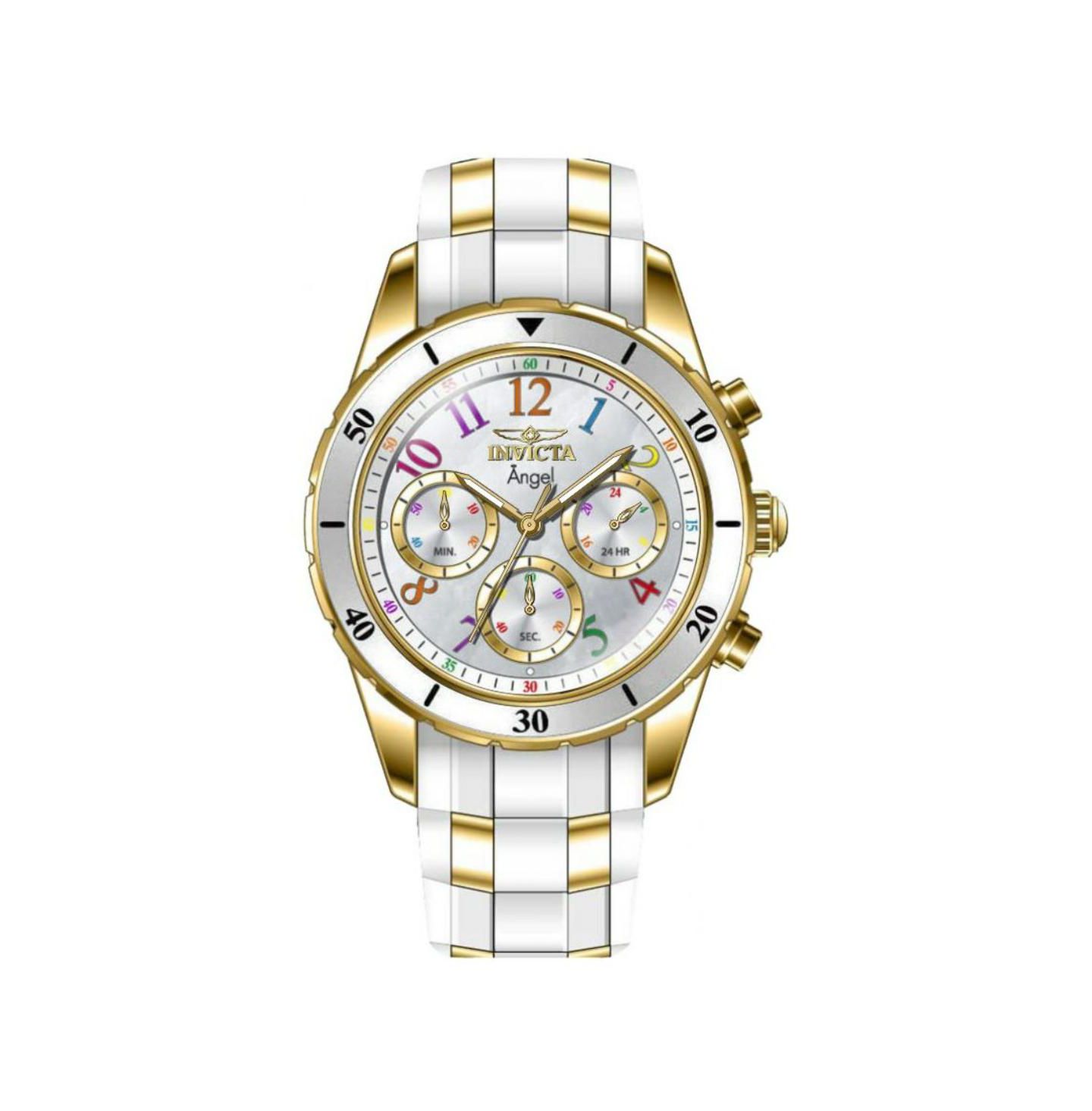 Женские кварцевые часы Invicta Angel 49801 VD54 с белым циферблатом, цвет: Белый — фото 1