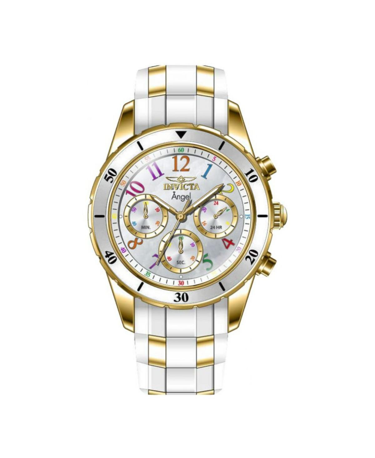 Invicta Women's 49801 Angel Quartz VD54 White Dial Watch