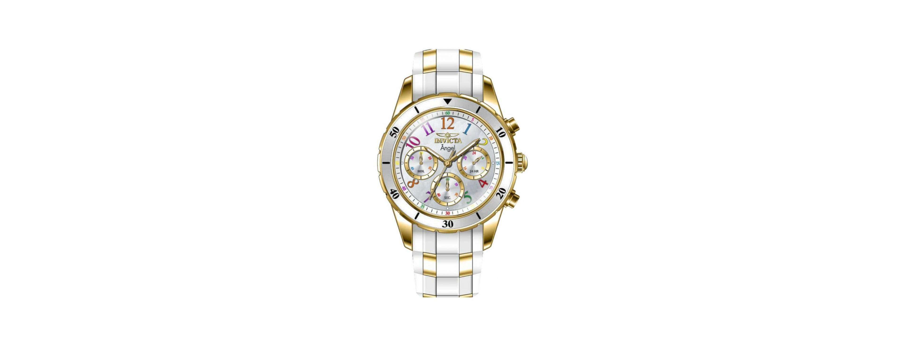 Invicta Women's 49801 Angel Quartz VD54 White Dial Watch