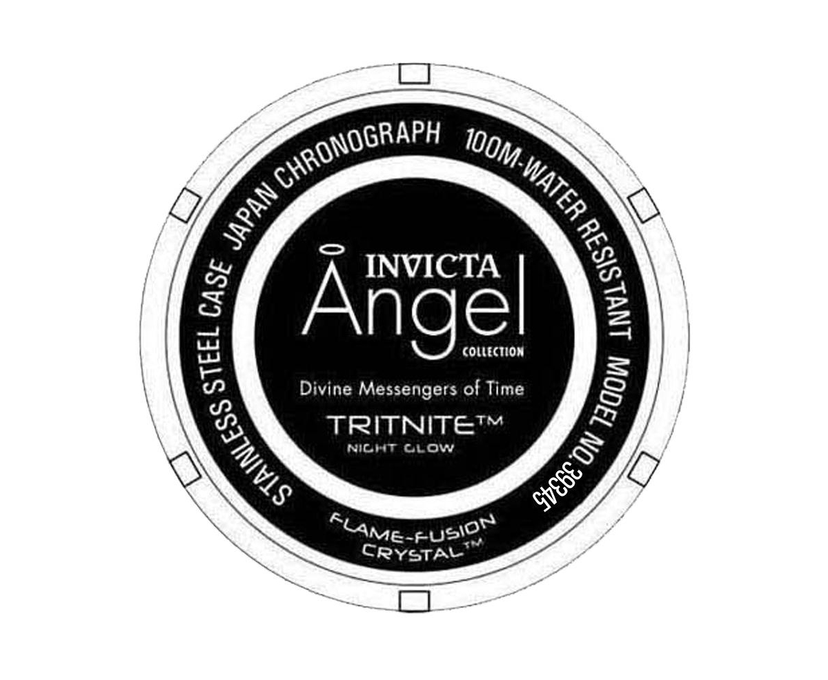 Invicta Women's 39345 Angel Quartz Chronograph Pink Dial Watch