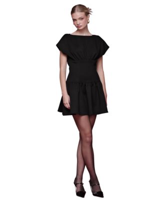 Avec Les Filles - Women's Drop-Waist Mini Dress