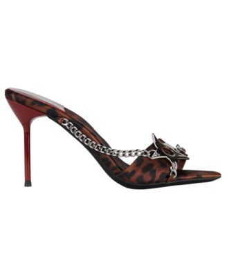 Women's Soire-O Chain-Embellished Mid-Heel Dress Mules