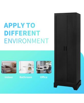 CASAINC MDF Adjustable Shelf with 2 Doors 71.2"H Storage Cabinet