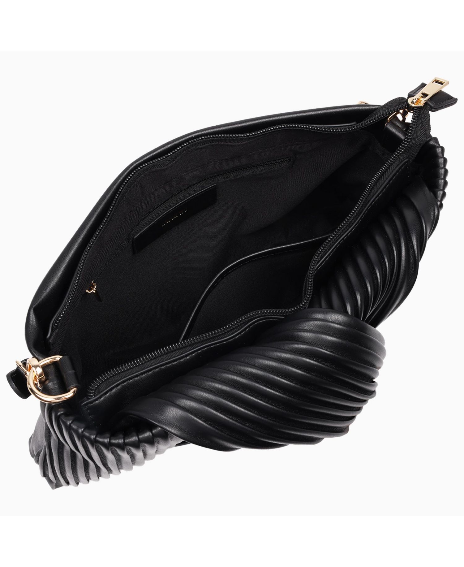 Pleated Knot Clutch with Shoulder Strap