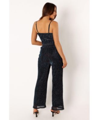 Women's Sonja Wide Leg Pant - Black Teal