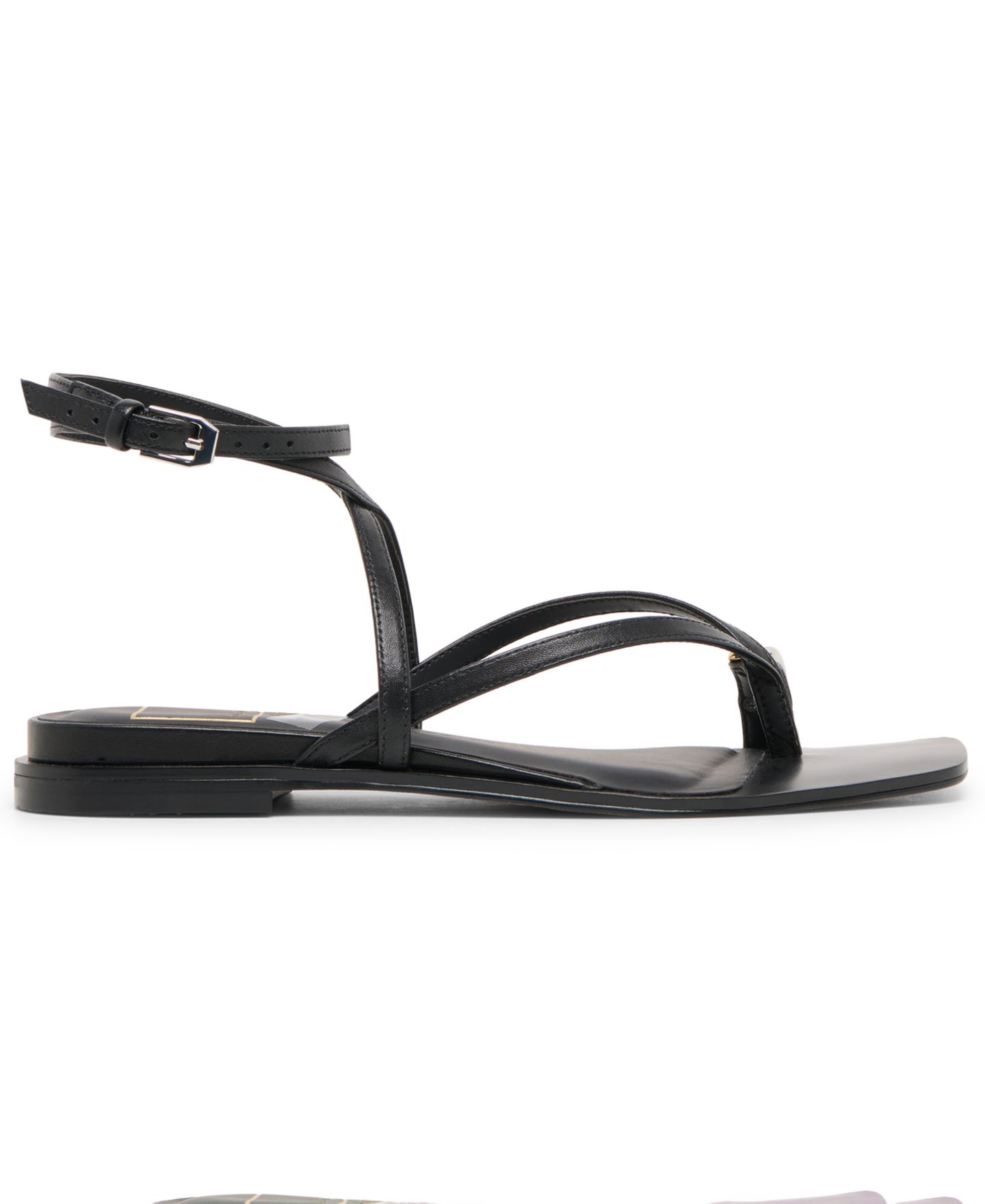 Женские сандалии Dolce Vita Tyrice Strappy Flat, цвет: Чёрный кожаный — фото 2