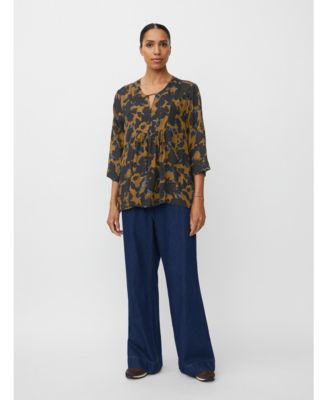 Women's MaDurion 3/4 Sleeve Draped Blouse