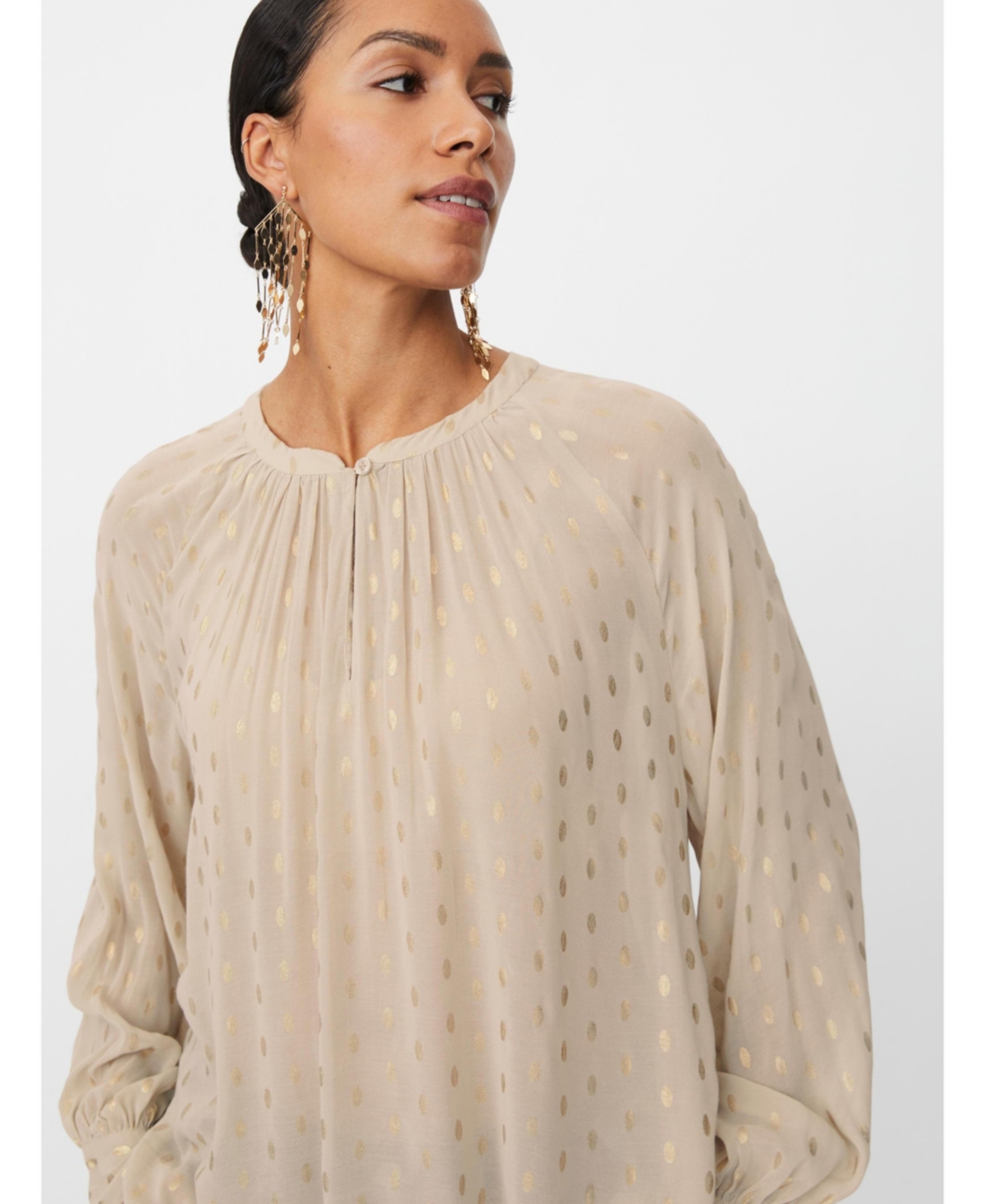 Masai Copenhagen Women's MaDornessa Long Sleeve Round Neck Blouse